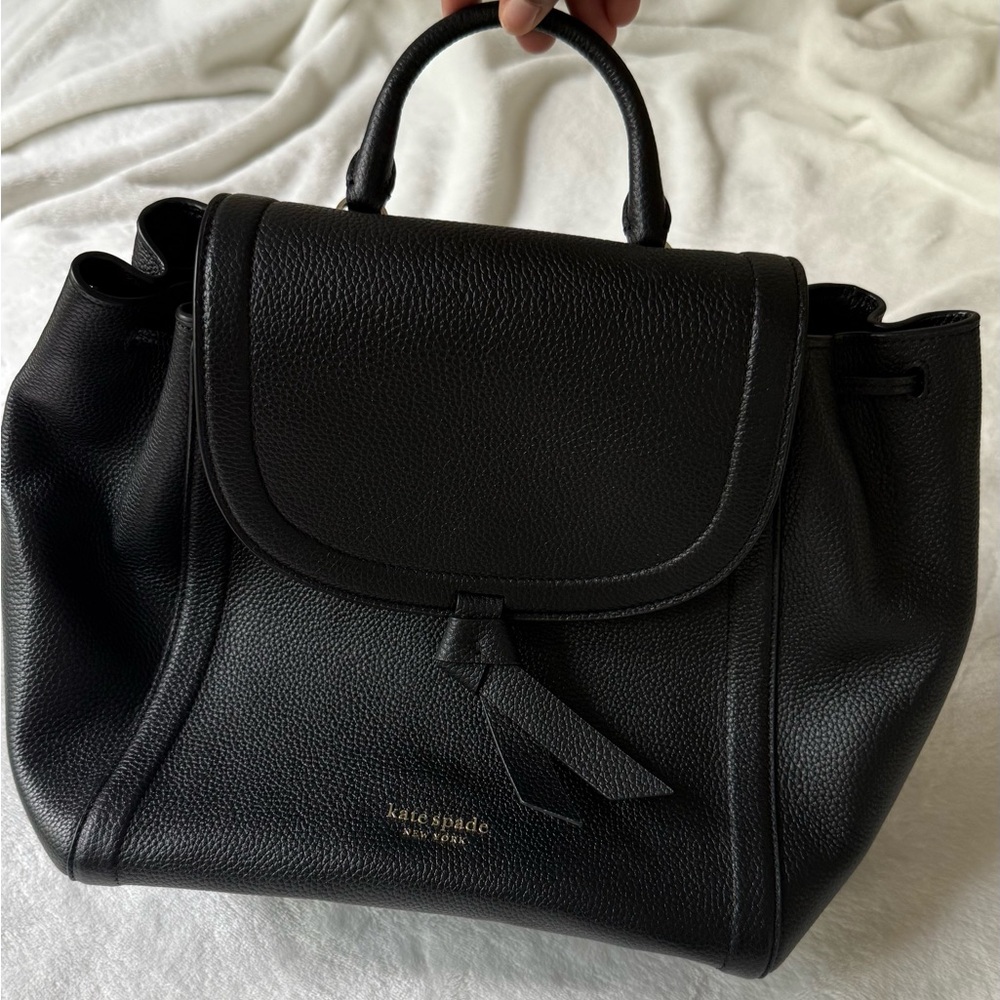 Kate Spade Black Leather Backpack